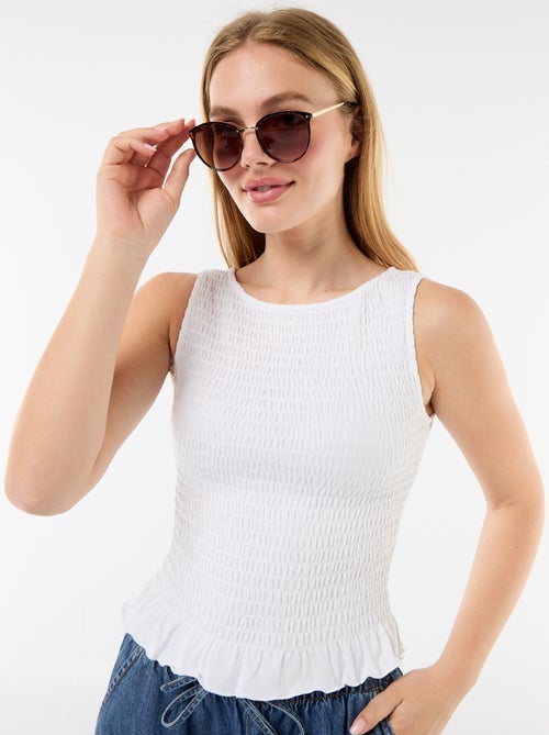 Stretch mouwloze T-shirt - Kiabi