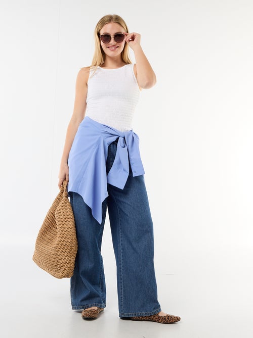 Stretch mouwloze T-shirt - Kiabi