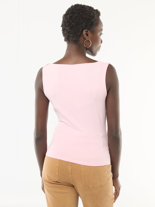 Stretch T-shirt met goudkleurige siersteen - Kiabi