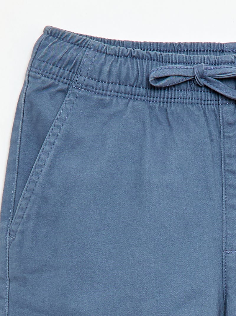 Stretchbroek met zakken Blauw - Kiabi