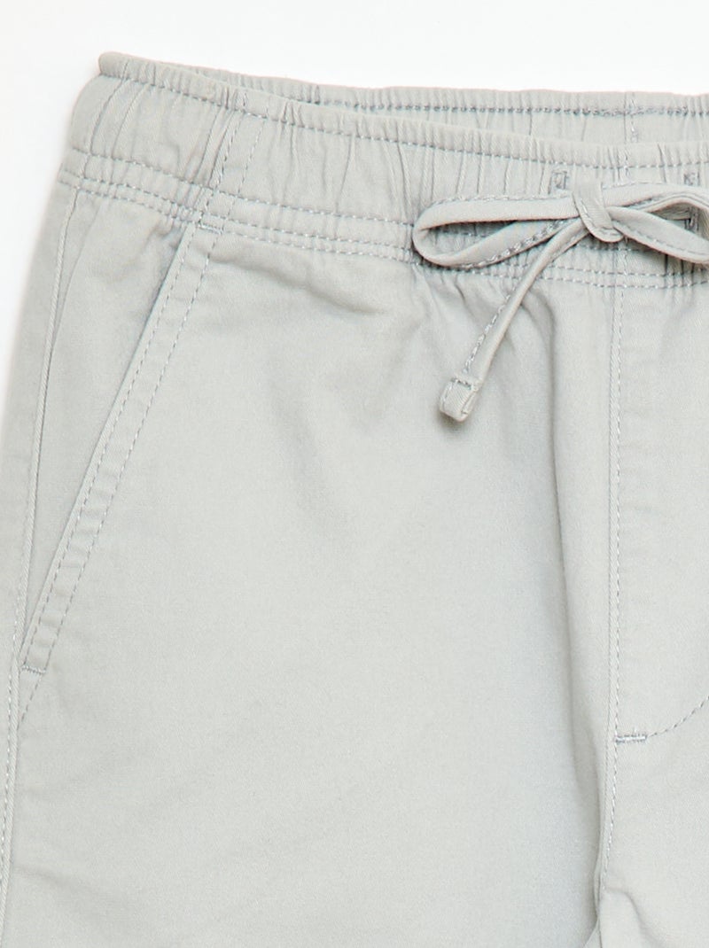 Stretchbroek met zakken Grijs - Kiabi