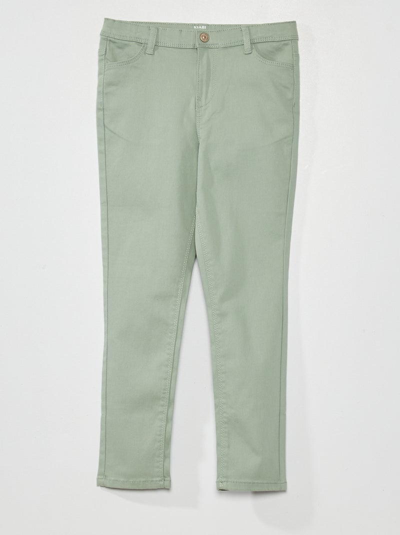 Stretchjeans - Comfortabel model grijs groen - Kiabi