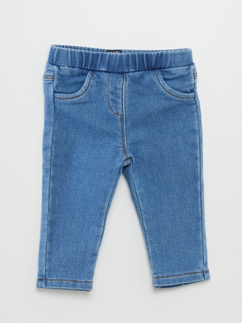 Stretchjegging van spijkerstof BLAUW - Kiabi