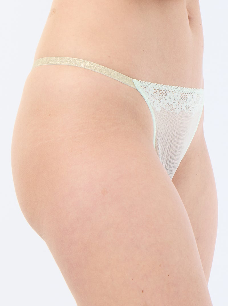String van kant met glanzende details Groen - Kiabi