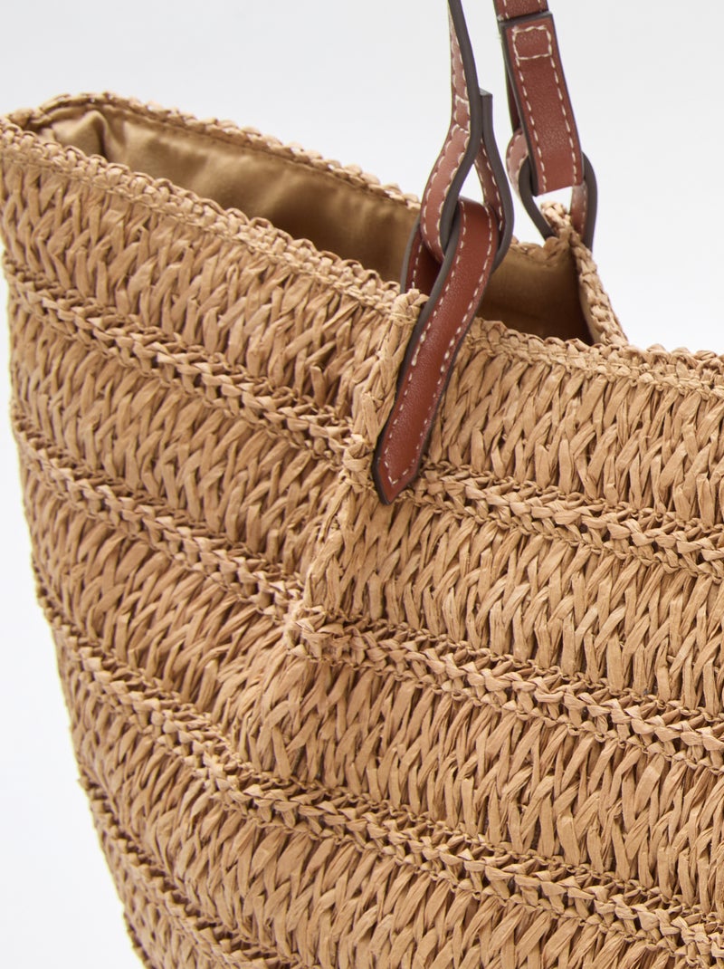 Strooien shopper Biege - Kiabi