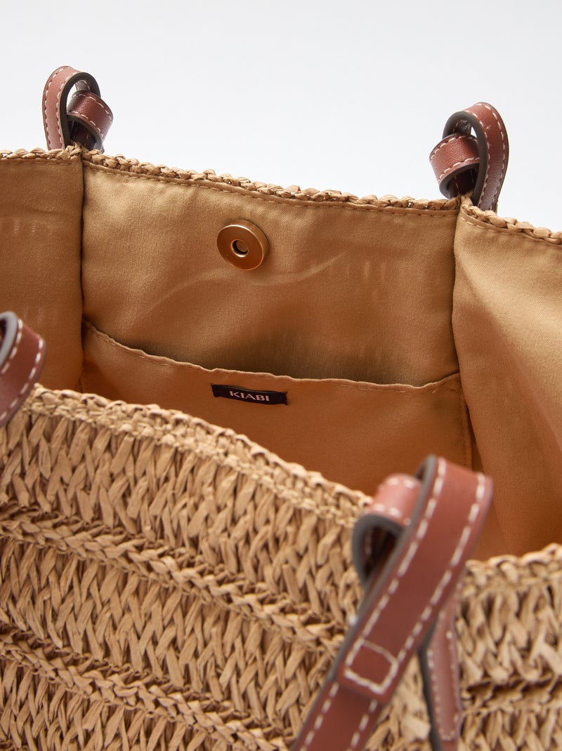Strooien shopper Biege - Kiabi
