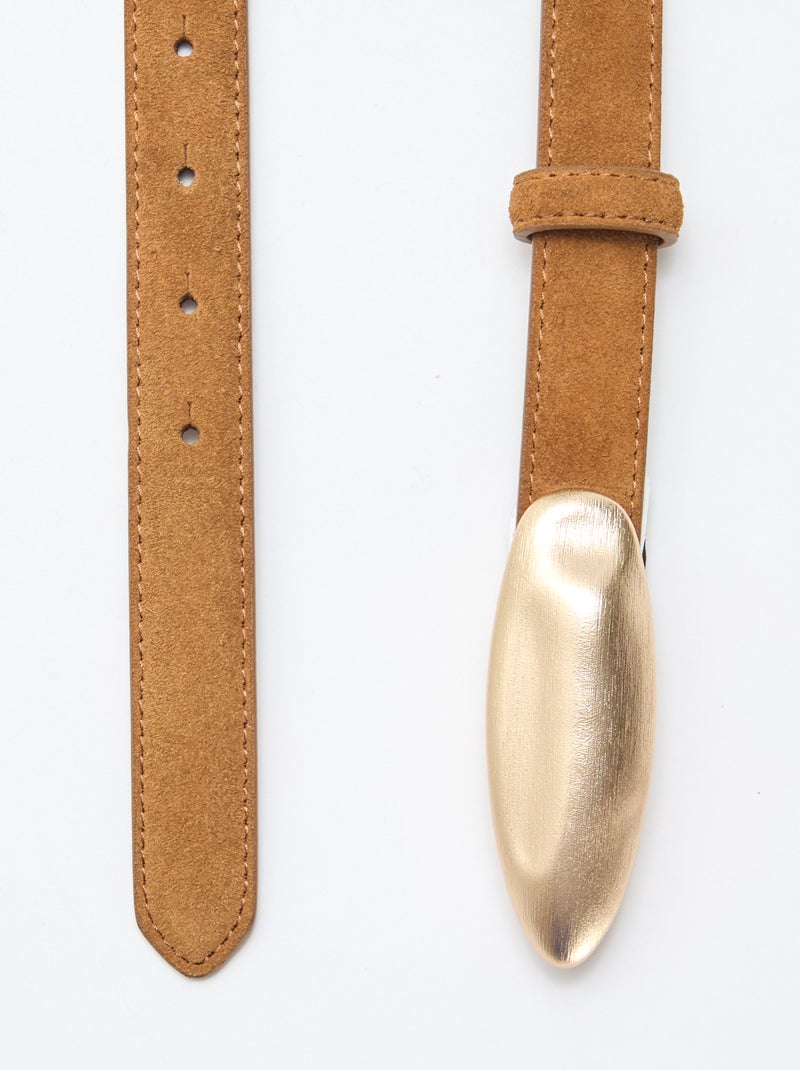 Suède look riem Bruin - Kiabi
