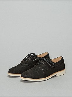 Schoenen - Suèdine derby's met pailletten - Kiabi