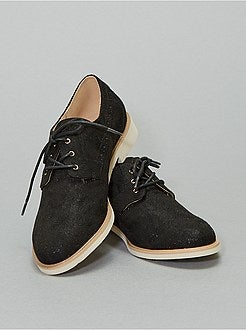 Schoenen - Suèdine derby's met pailletten - Kiabi