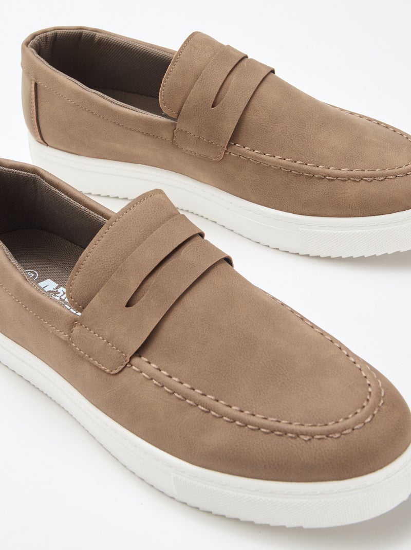 Suèdine mocassins Bruin - Kiabi