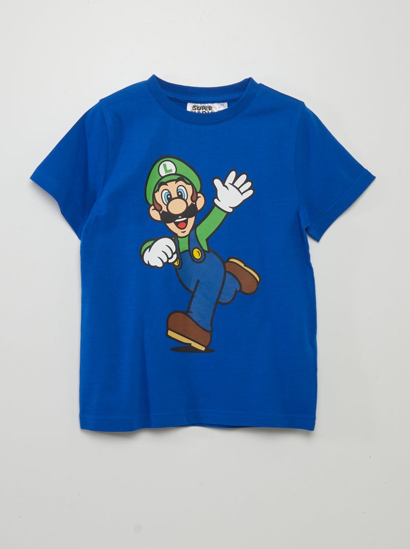 Super-Mario-T-shirt met korte mouw BLAUW - Kiabi