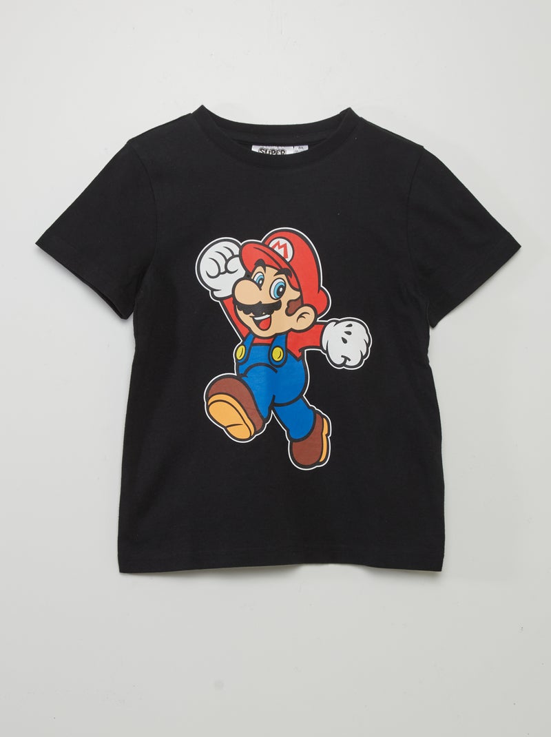 Super-Mario-T-shirt met korte mouw ZWART - Kiabi