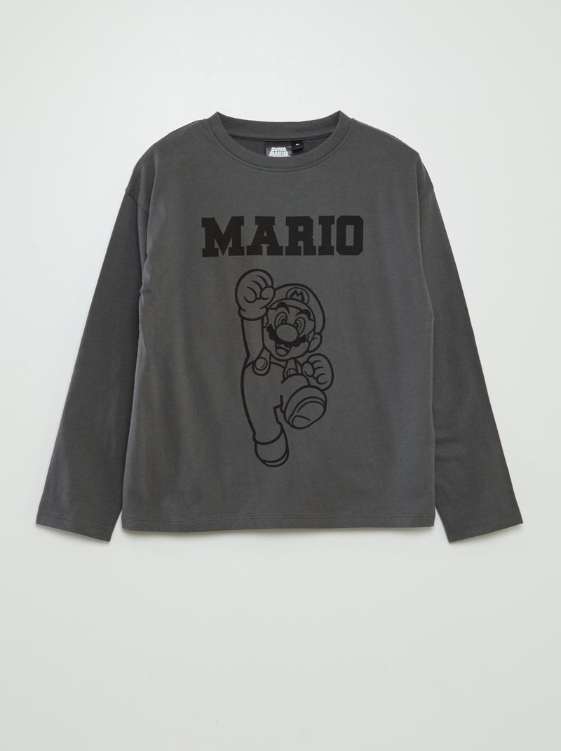 Super Nintento-T-shirt met Luigi- en Mario-print GRIJS - Kiabi