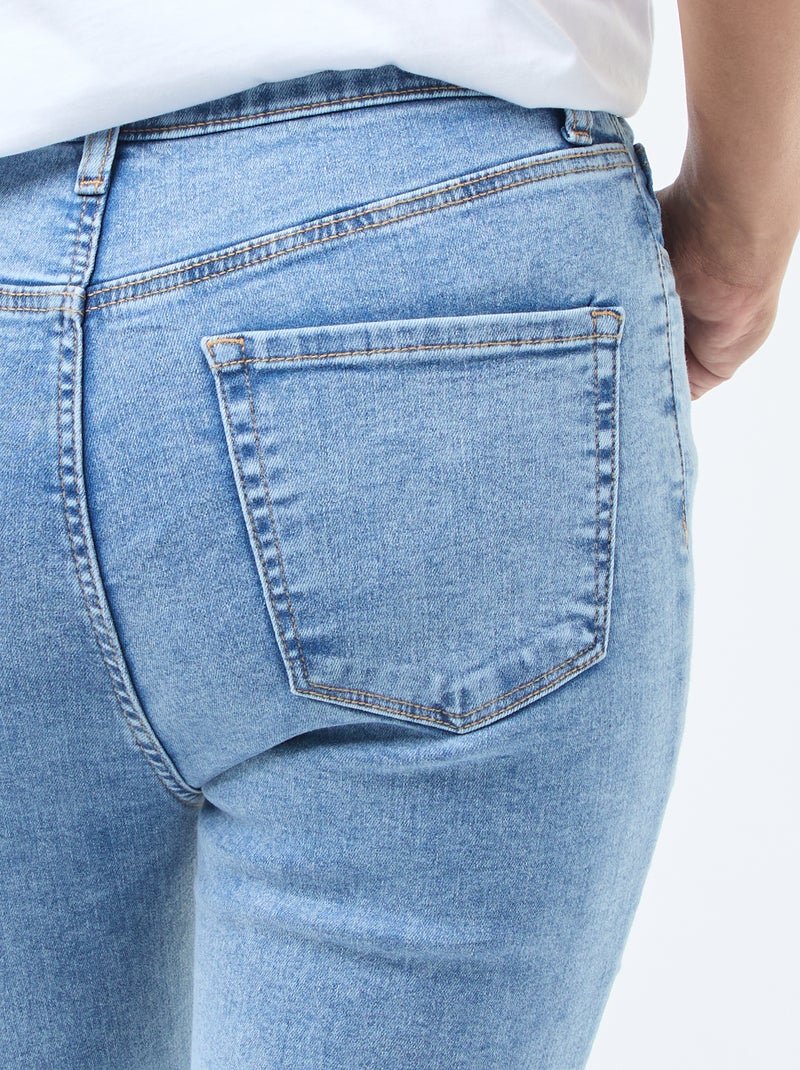 Super skinny jeans met zeer hoge taille - L28 Blauw - Kiabi