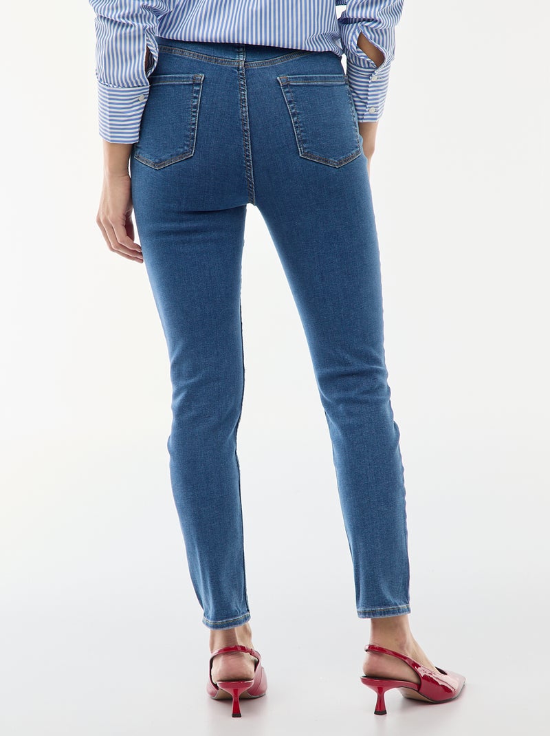 Super skinny jeans met zeer hoge taille - L32 Blauw - Kiabi