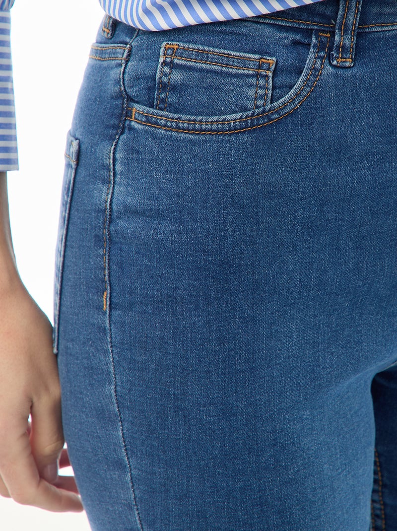 Super skinny jeans met zeer hoge taille - L34 Blauw - Kiabi