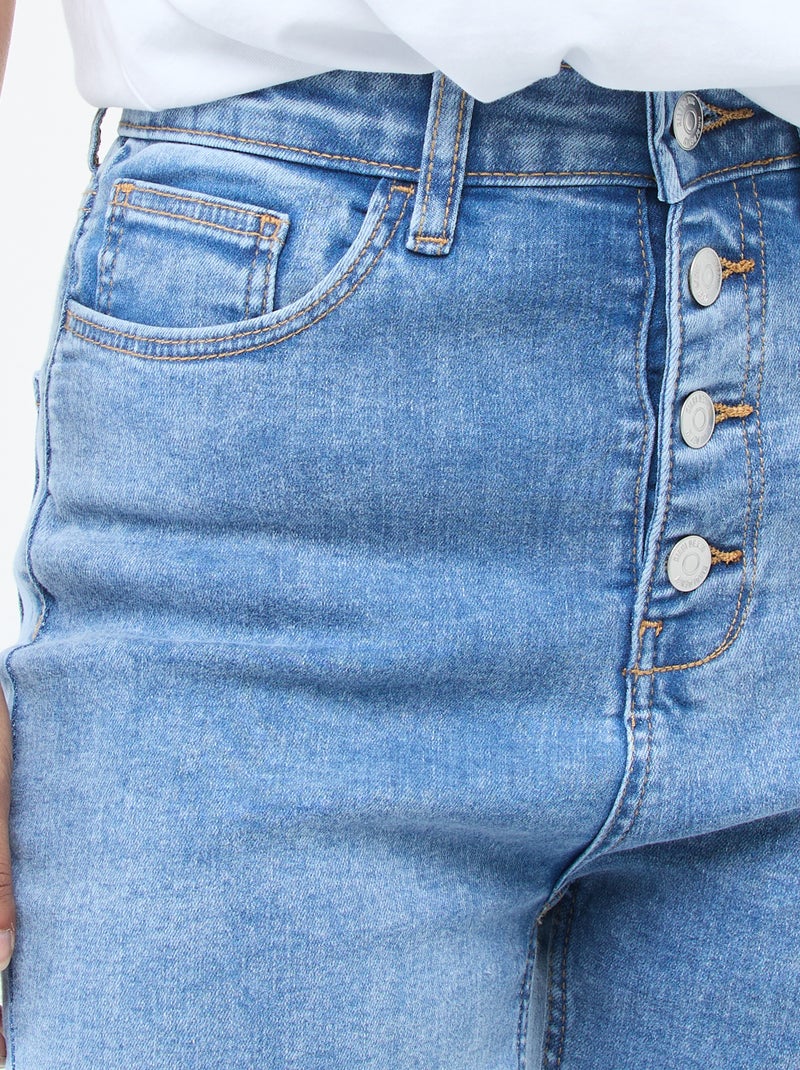 Super skinny jeans met zeer hoge taille - L34 Blauw - Kiabi
