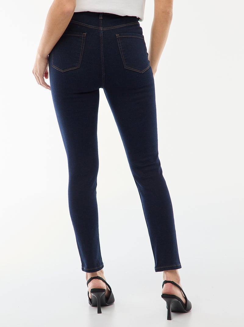 Super skinny jeans met zeer hoge taille - L34 Blauw - Kiabi