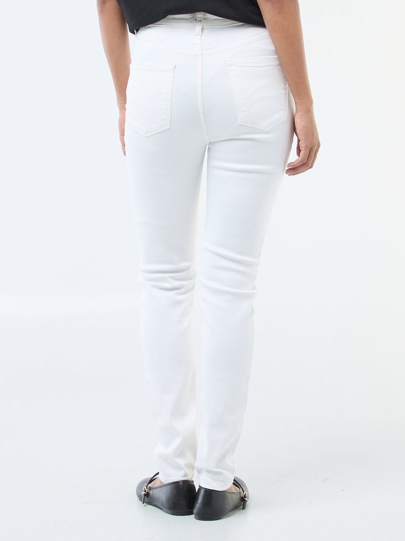 Super skinny jeans met zeer hoge taille - L34 Wit - Kiabi