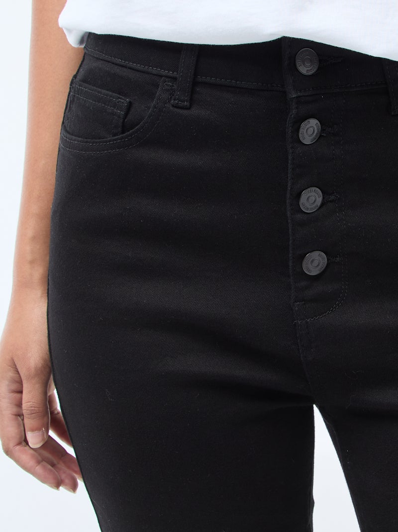 Super skinny jeans met zeer hoge taille - L34 Zwart - Kiabi