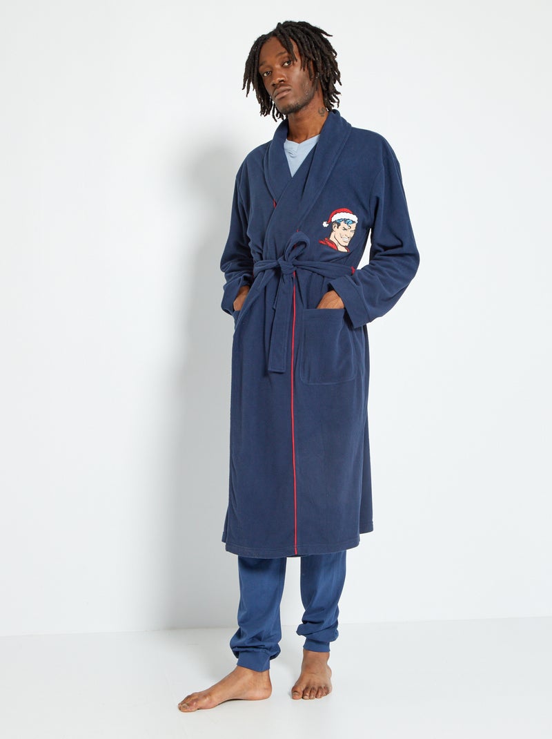 Superman-badjas van fleecestof blauw / rood - Kiabi