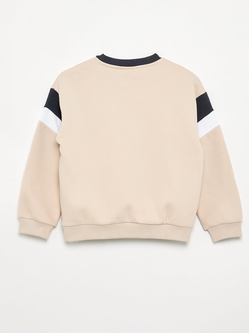 Sweater 'Bluey' met contrasterende kraag Biege - Kiabi