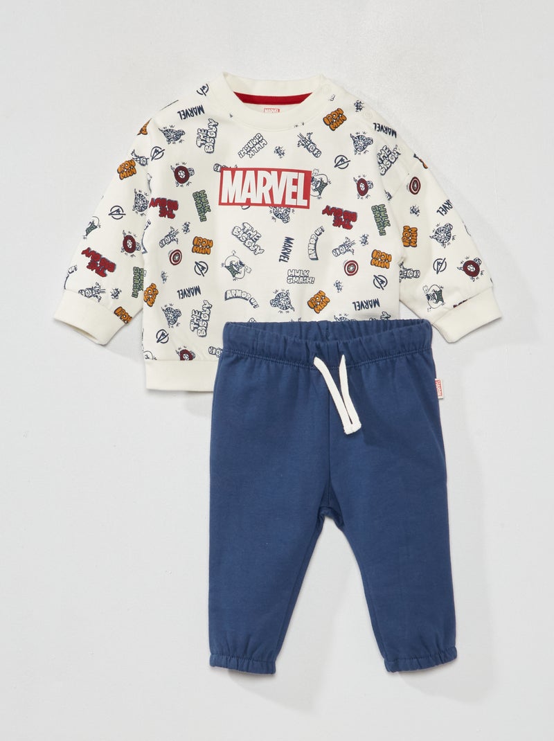 Sweater + broekje 'Marvel' WIT - Kiabi