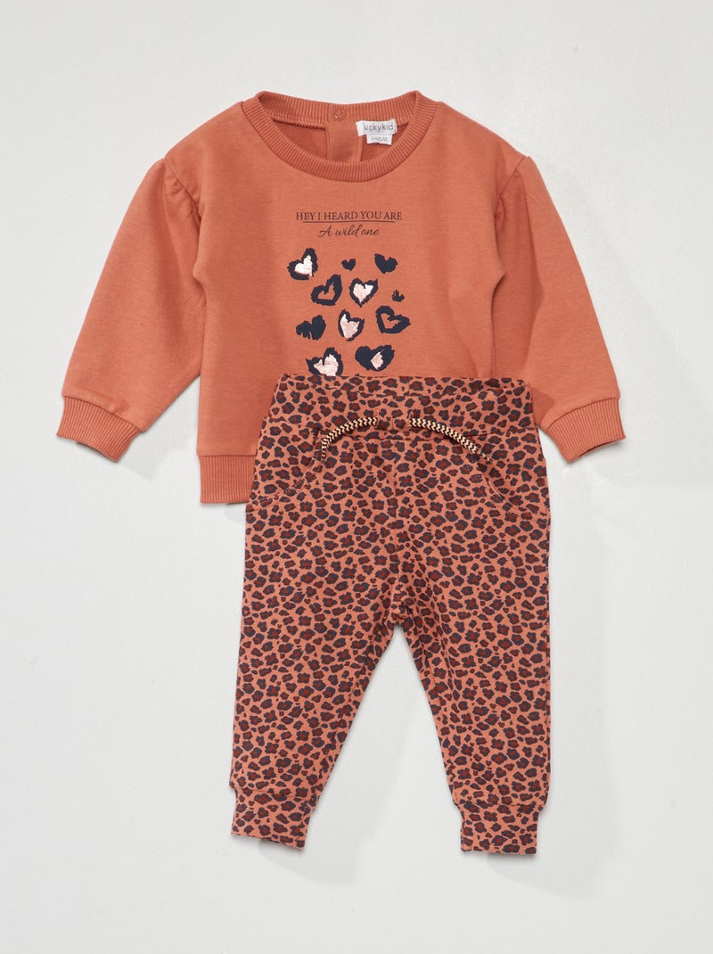 Sweater + broekje van joggingstof ROSE - Kiabi