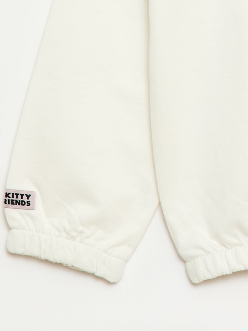 Sweater 'Hello Kitty' met prints en borduursels Wit - Kiabi