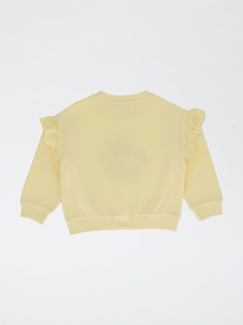 Sweater 'Hello Kitty' van effen katoen Geel - Kiabi