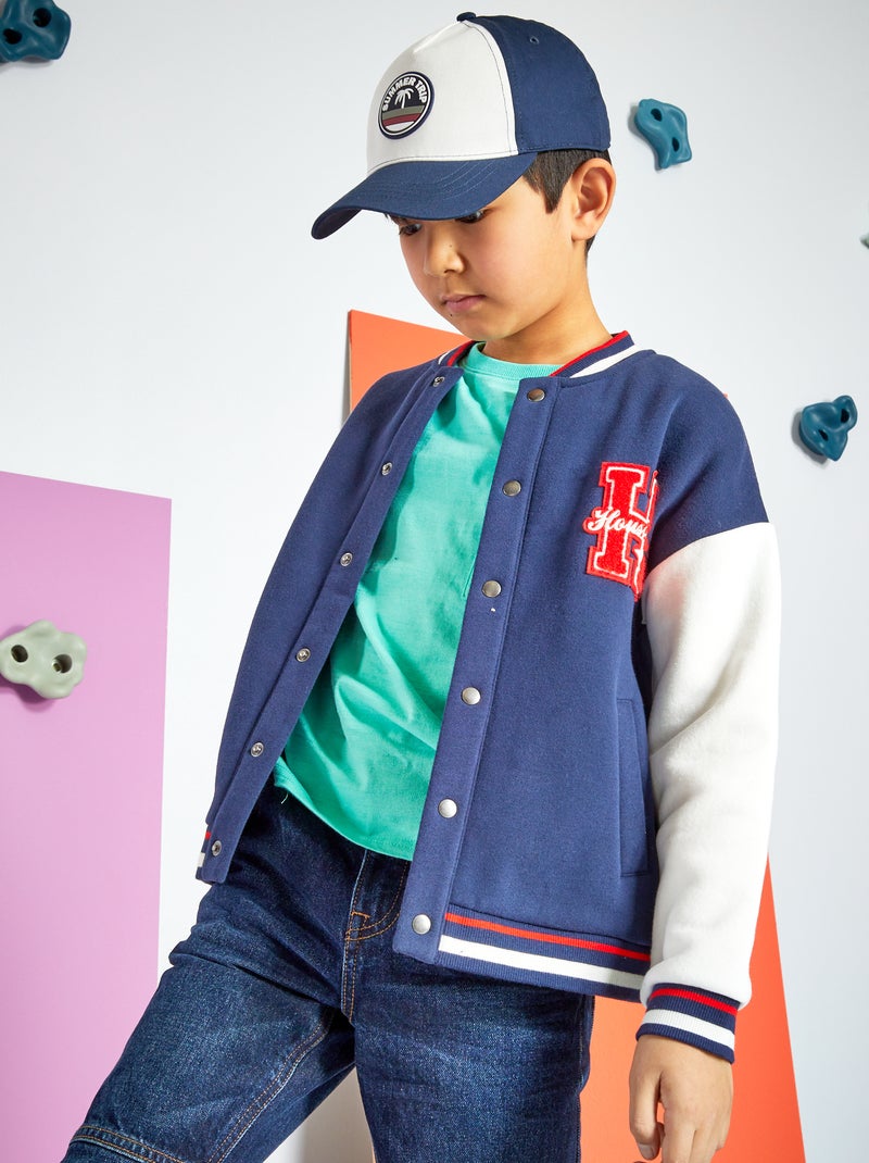 Sweater in American college-stijl BLAUW - Kiabi