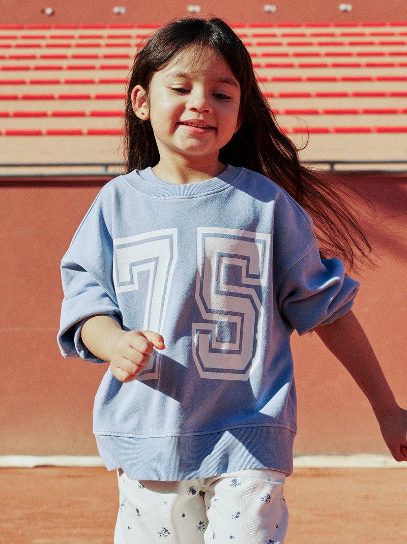 Sweater in campusstijl Blauw - Kiabi