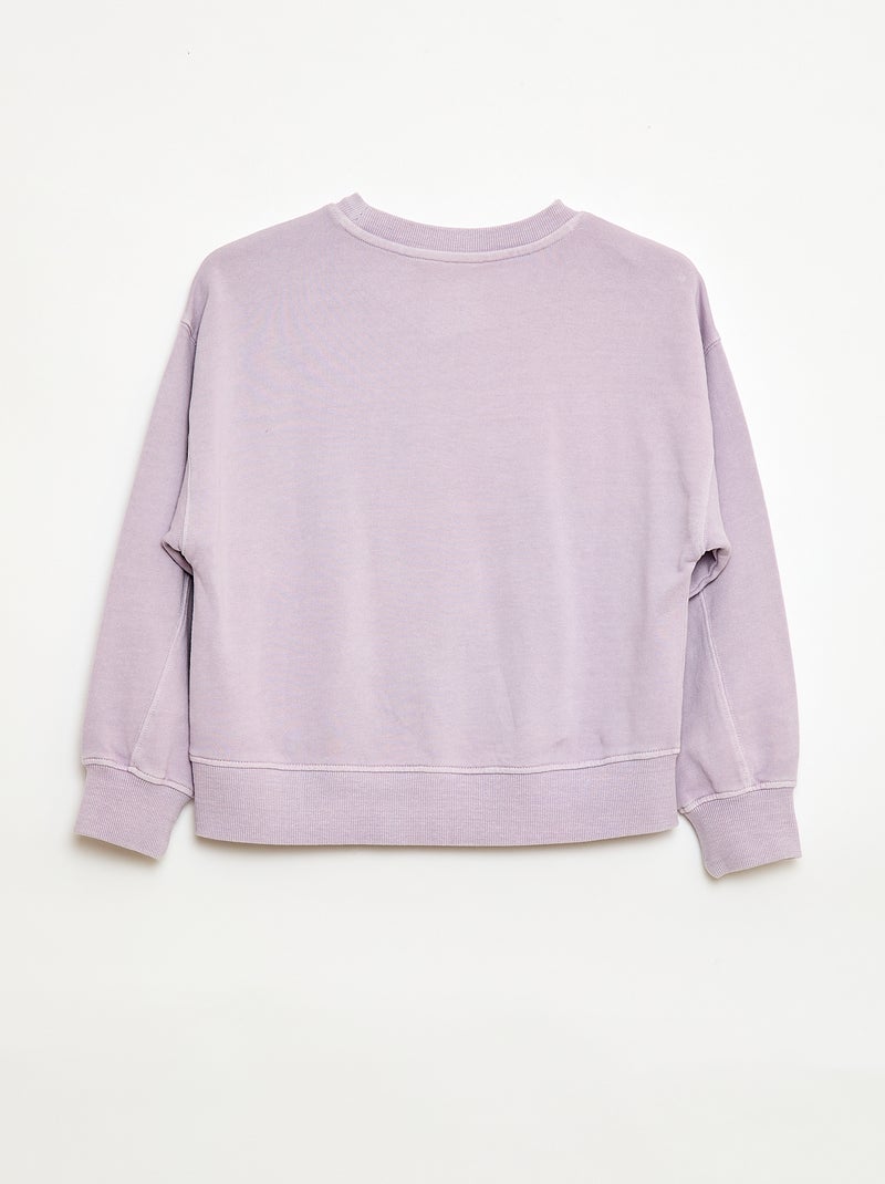 Sweater in campusstijl Paars - Kiabi