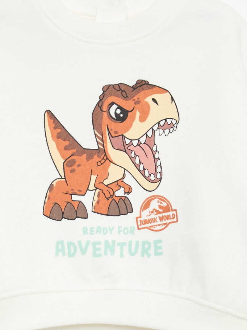 Sweater 'Jurassic World' met contrasterende mouwen Groen - Kiabi