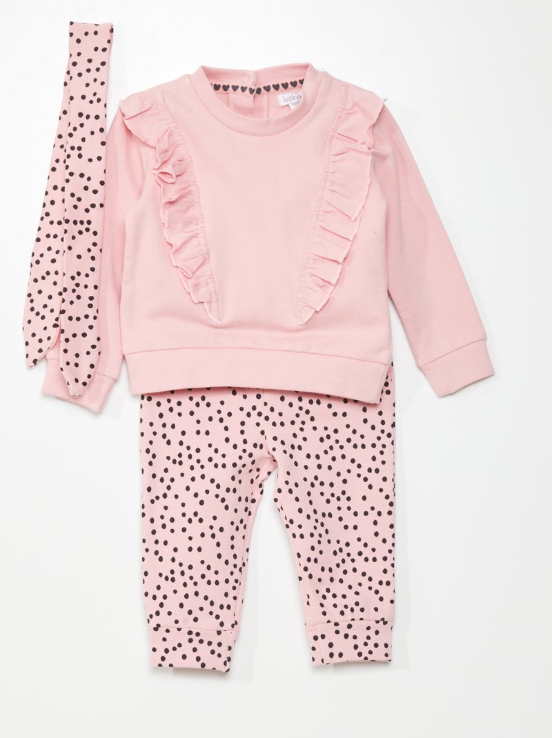 Sweater + legging + haarband ROSE - Kiabi