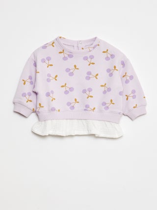 Sweater met 2-in-1-effect onderaan