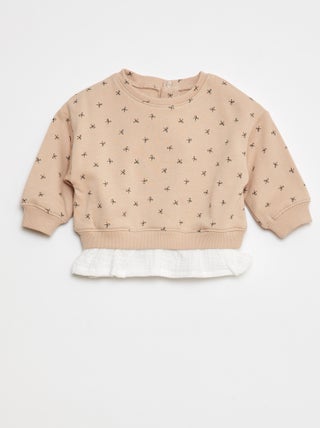 Sweater met 2-in-1-effect onderaan