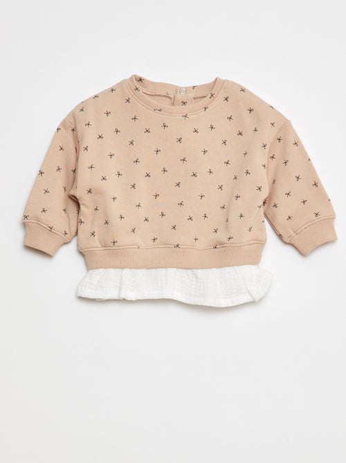 Sweater met 2-in-1-effect onderaan - Kiabi