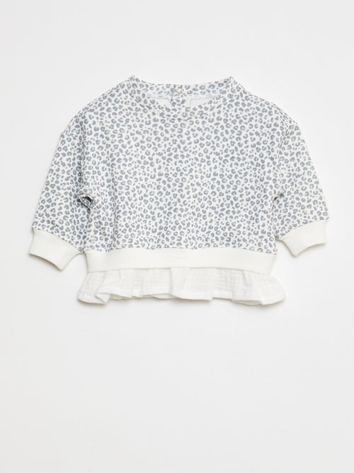 Sweater met 2-in-1-effect onderaan - Kiabi