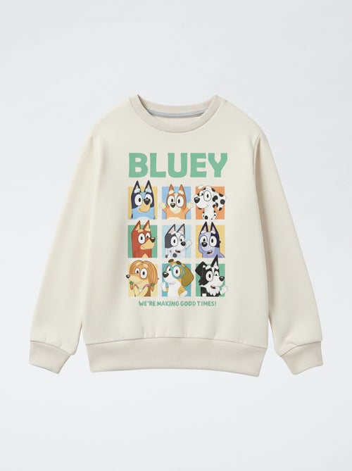 Sweater met 'Bluey' print van effen french terry katoen - Kiabi
