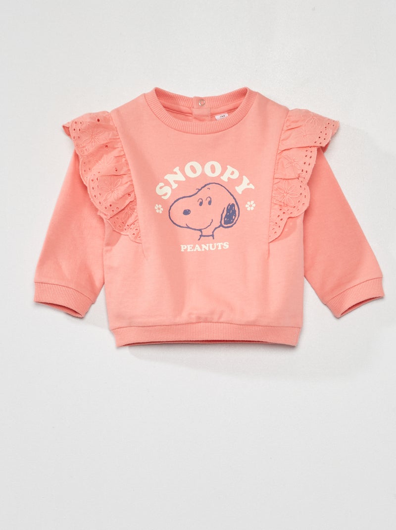 Sweater met borduurwerk 'Snoopy' ROSE - Kiabi