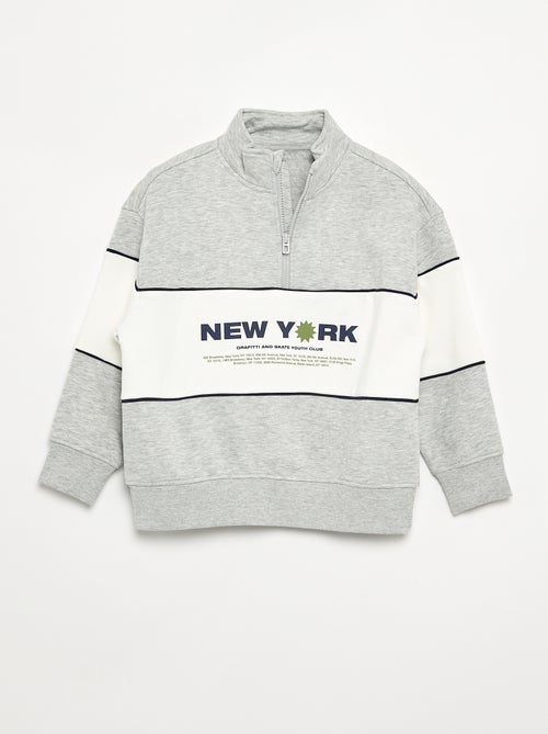 Sweater met brede contrasterende band - Kiabi