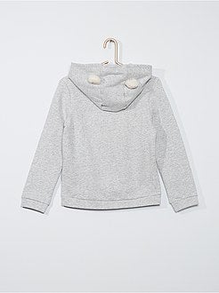 Sweater met capuchon en hondenprint - Kiabi