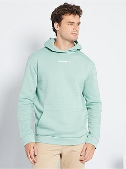 Sweater met capuchon en opschrift - Kiabi