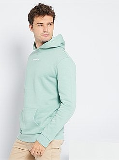 Sweater met capuchon en opschrift - Kiabi