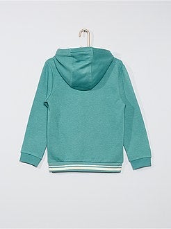 Sweater met capuchon en opschrift - Kiabi