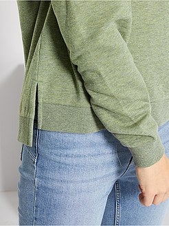 Sweater met capuchon en pailletten - Kiabi