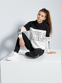 Sweater met capuchon en print - Kiabi