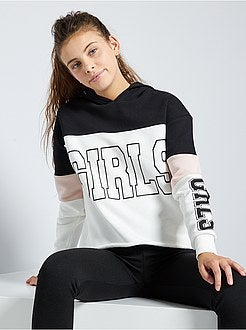 Sweater met capuchon en print - Kiabi