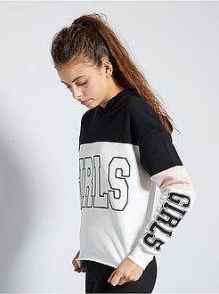 Sweater met capuchon en print - Kiabi